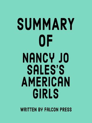 cover image of Summary of Nancy Jo Sales's American Girls